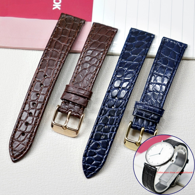 Cartier Watch Tank - Cienki pasek ze skóry krokodyla do