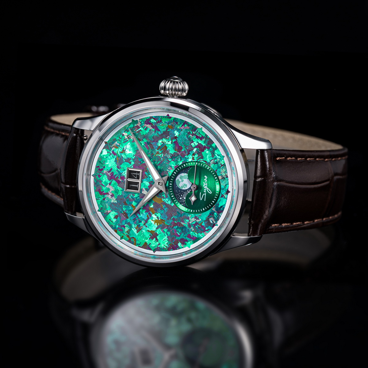 Zegarek męski Sugess z fazami  – Omega Watch Constellation recenzja i cena
